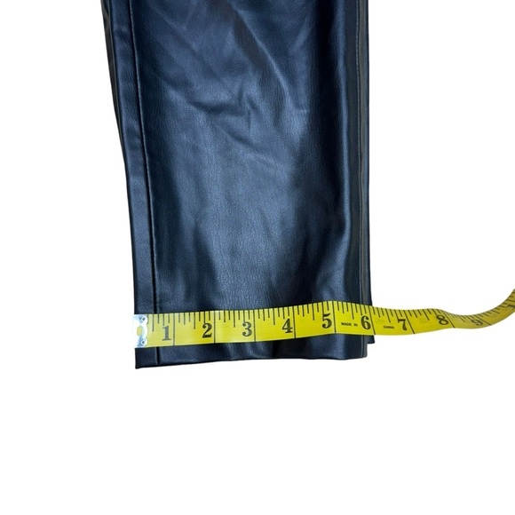 Zara Ankle Faux Leather Pants High Rise  Black Size Small - Picture 13 of 14